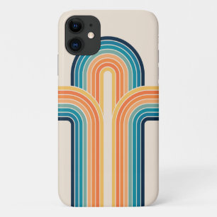 Colourful triple retro arches iPhone 11 case