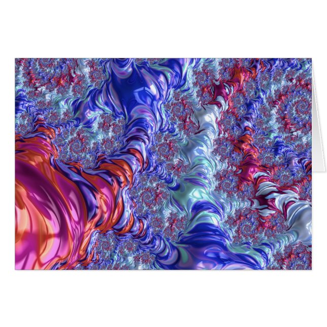 Colourful Trippy Groovy Digital Abstract Fractal (Front Horizontal)