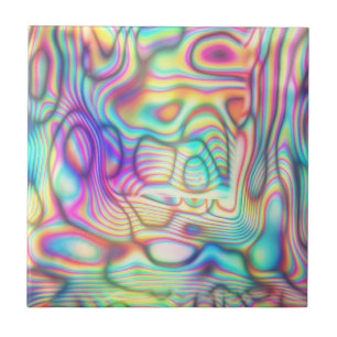 Colourful Trippy Holo Holographic Tile