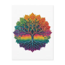 Colourful trippy rainbow tree