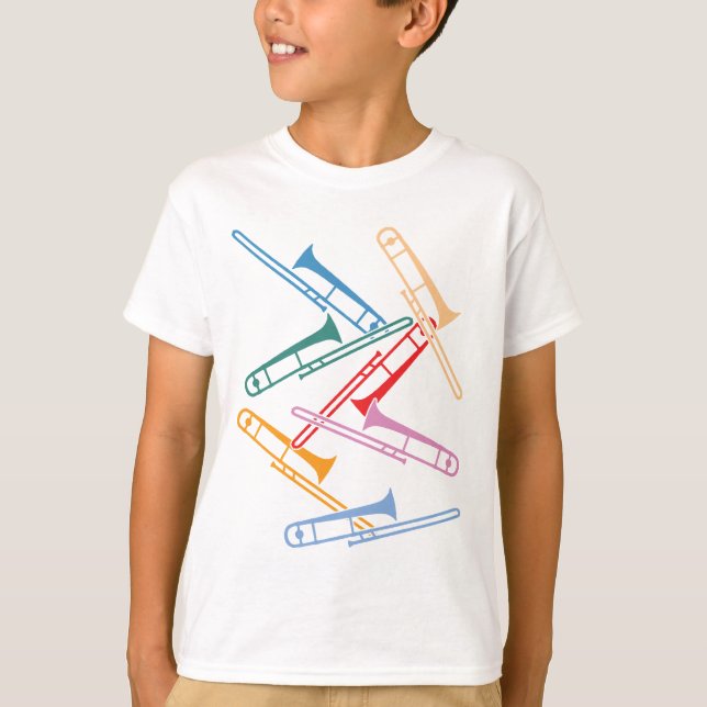 Colourful Trombones T-Shirt (Front)