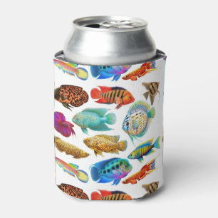 Colourful Tropical Aquarium Fish Can Cooler