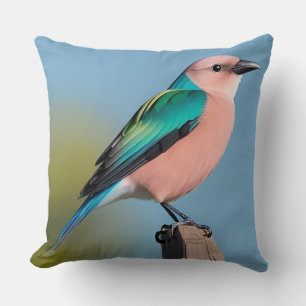Colourful Tropical Bird Living Room Decor Throw Pillow
