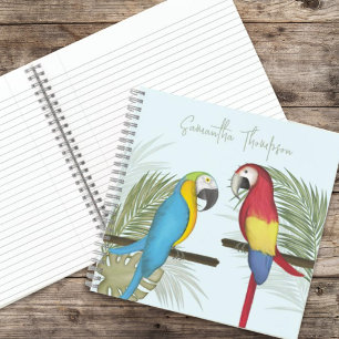Colourful Tropical Birds Personalized  Notebook