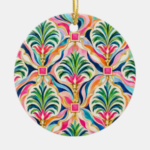Colourful Tropical Ceramic Christmas Ornament