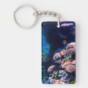 Colourful Tropical Coral Reef Keychain