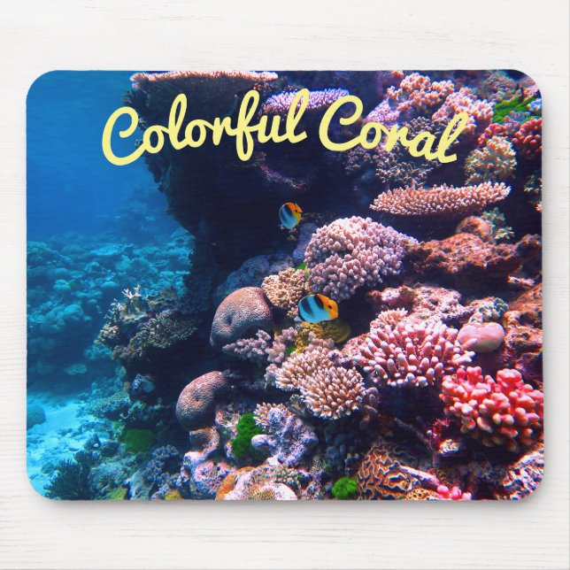 Colourful Tropical Coral Reef Mouse Pad (Front)