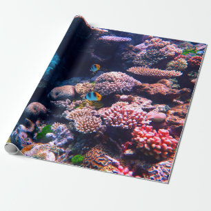 Colourful Tropical Coral Reef Wrapping Paper