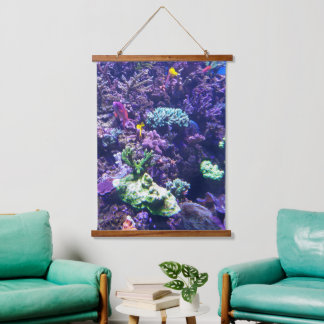 Colourful Tropical Fish Coral Reef Hanging Tapestry