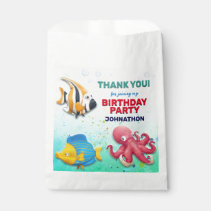 Colourful Tropical Fish Kids Birthday Party Favour Bag