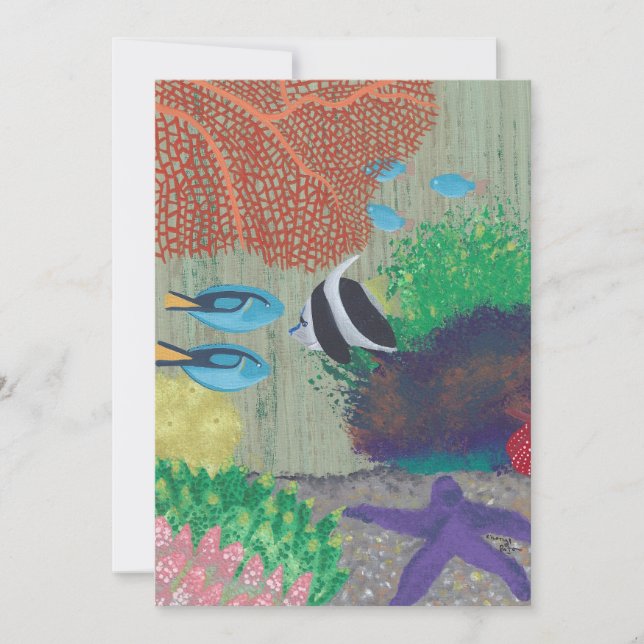 Colourful Tropical Fish Party Invitations (Front)