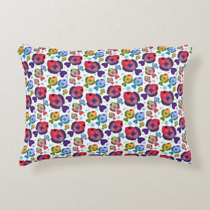 Colourful Tropical Fish Pattern  Accent Pillow