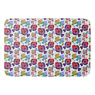 Colourful Tropical Fish Pattern  Bath Mat