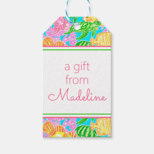 Colourful Tropical Fish Pattern Gift Tags