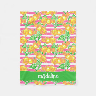 Colourful Tropical Fish Pattern Personalized Fleece Blanket