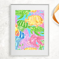Colourful Tropical Fish Pattern