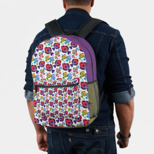 Colourful Tropical Fish Pattern  Printed Backpack