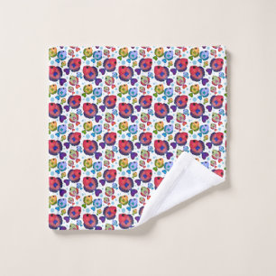 Colourful Tropical Fish Pattern Wash Cloth