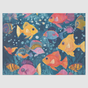 Colourful Tropical Fish Tissue Paper