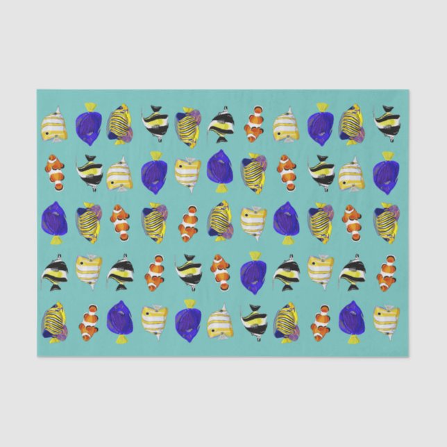 Colourful tropical fish  tissue paper (Front)