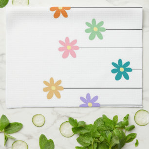 Colourful Tropical Floral Botanical Spring Summer Kitchen Towel
