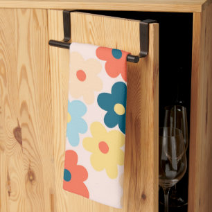 Colourful Tropical Floral Botanical Spring Summer Kitchen Towel