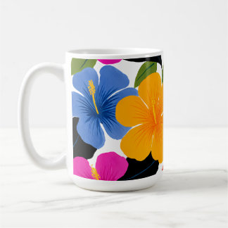 Colourful Tropical Floral Coffee Mug – Vibrant Flo