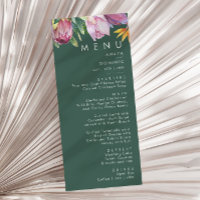 Colourful Tropical Floral | Green Wedding Dinner