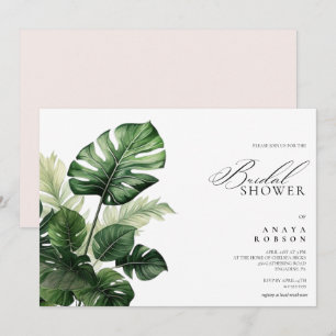 Colourful Tropical Floral Greenery bridal shower Invitation