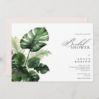 Colourful Tropical Floral | Greenery bridal shower Invitation
