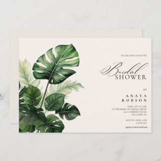 Colourful Tropical Floral | Greenery bridal shower Invitation