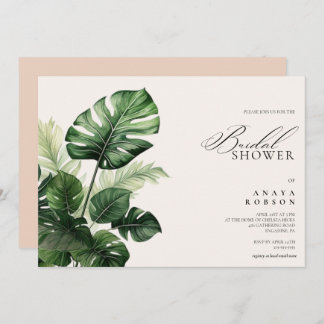 Colourful Tropical Floral | Greenery bridal shower Invitation