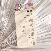 Colourful Tropical Floral | Peach Wedding Dinner