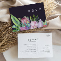 Colourful Tropical Floral Purple Song Request RSVP