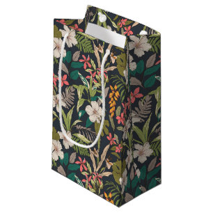 Colourful Tropical Flower Pattern Small Gift Bag