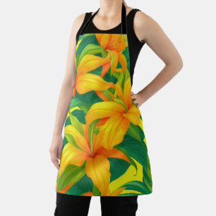 Colourful Tropical Flowers Apron