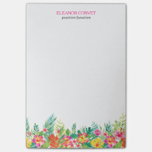 Colourful Tropical Flowers Border Post-it Notes
