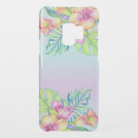Colourful Tropical Flowers Bouquet Illustration Uncommon Samsung Galaxy S9 Case<br><div class="desc">Modern colourful tropical flowers and leafs  bouquet over soft pink and blue ombre.</div>