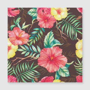 Colourful Tropical Flowers Dark Background