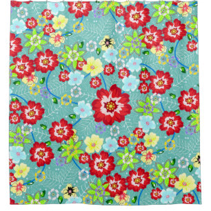 Colourful Tropical Folk Art Floral