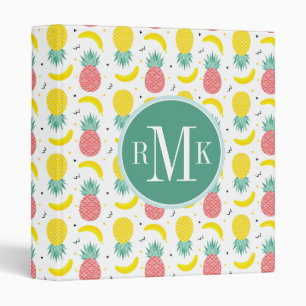Colourful Tropical Fruit Pattern Binder