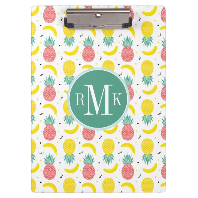 Colourful Tropical Fruit Pattern Clipboard (Front)