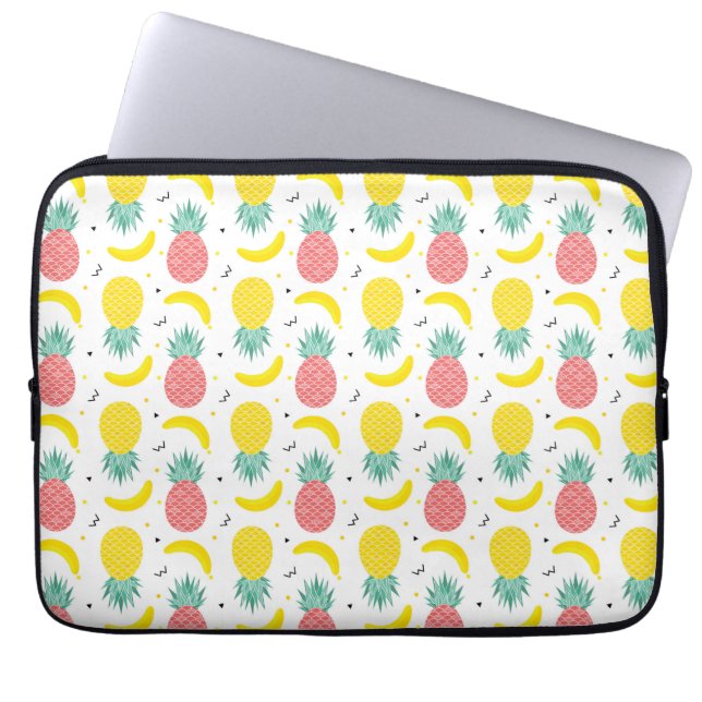 Colourful Tropical Fruit Pattern Laptop Sleeve (Front)