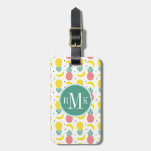 Colourful Tropical Fruit Pattern Luggage Tag