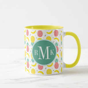 Colourful Tropical Fruit Pattern Mug