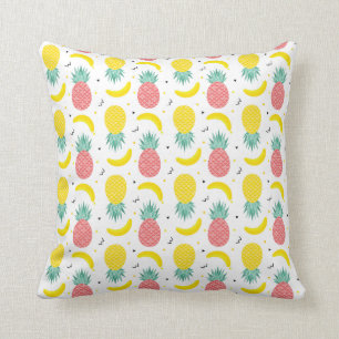 Colourful Tropical Fruit Pattern Throw Pillow