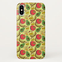 Colourful tropical fruit seamless pattern