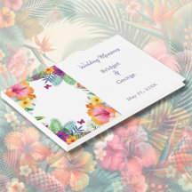 Colourful tropical hawaiian Floral Wedding