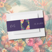 Colourful tropical hawaiian Floral Wedding