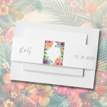 Colourful tropical hawaiian Floral Wedding